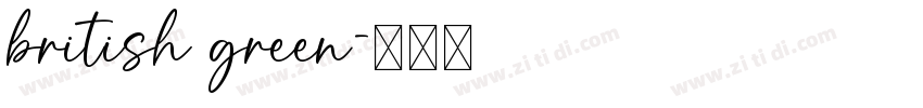 british green字体转换